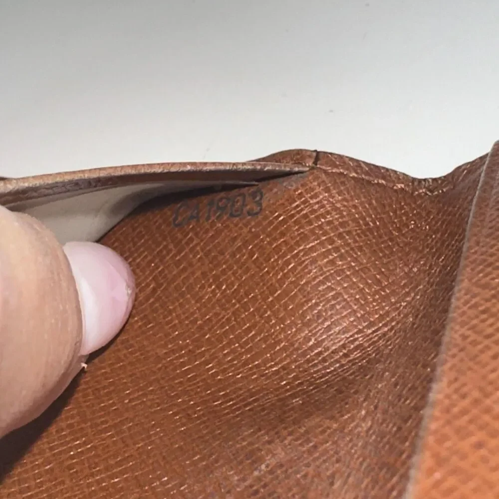 Louis Vuitton Wallet Mens One Size Brown Monogram Canvas ID Card Holder Spain
